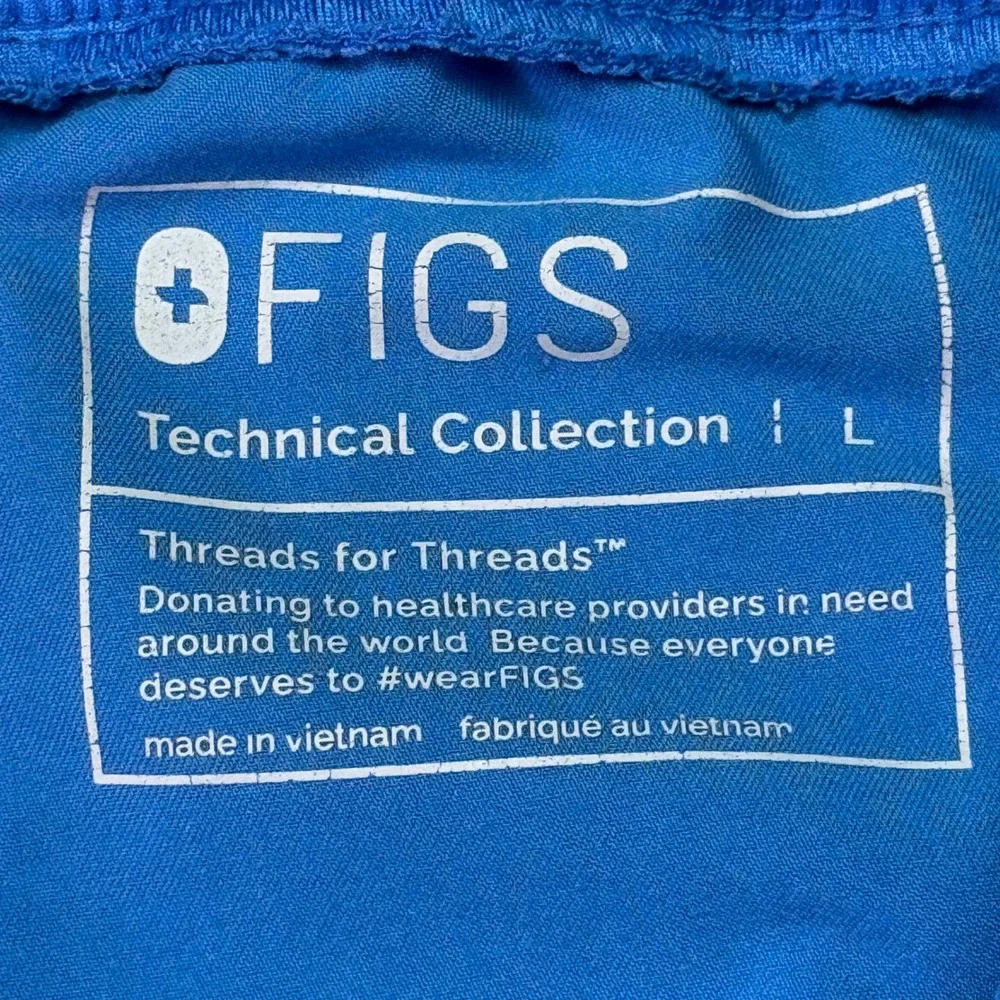 FIGS Blue Technical Collection Scrub Pants Medical Nursing Uniform Large